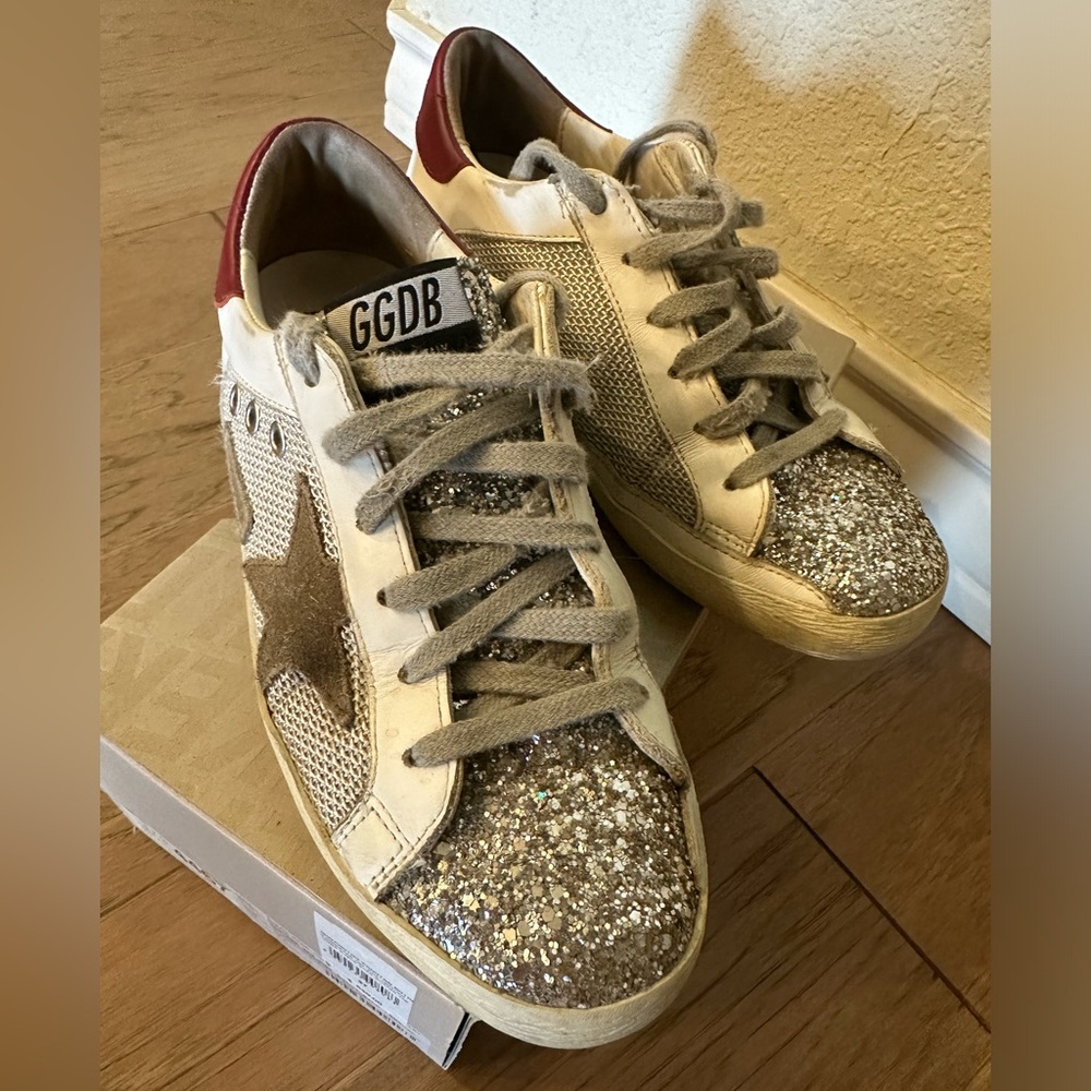 Golden Goose Glitter Toe Sneakers